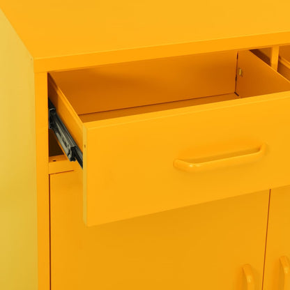 Storage Cabinet Mustard Yellow 80x35x101.5 cm Steel