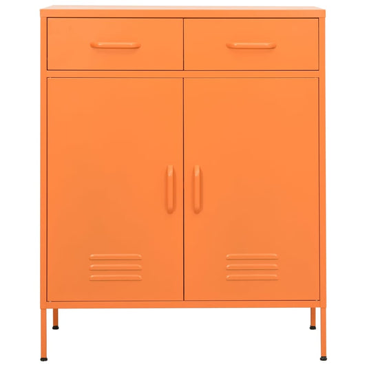 Storage Cabinet Orange 80x35x101.5 cm Steel