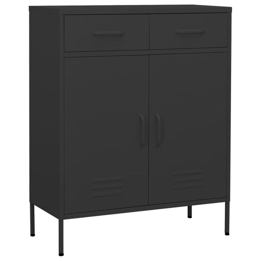 Storage Cabinet | Anthracite | Steel | 80 x 35 x 101.5 cm | Levelers