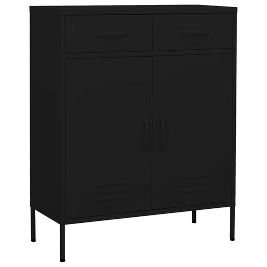Storage Cabinet | Black | Steel | Medium | Height-Adjustable Shelves