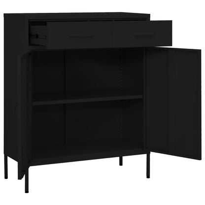 Storage Cabinet | Black | Steel | Medium | Height-Adjustable Shelves