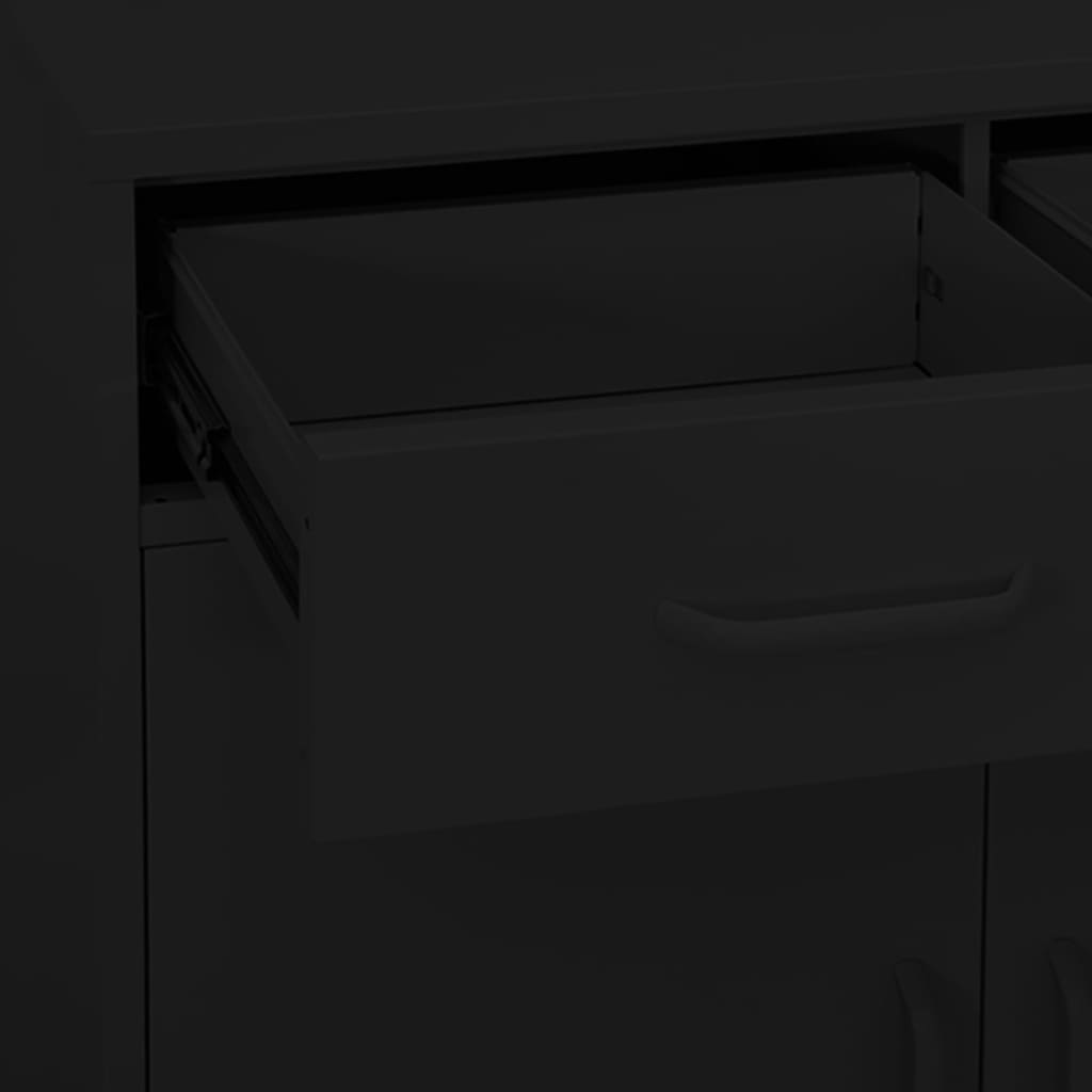Storage Cabinet | Black | Steel | Medium | Height-Adjustable Shelves