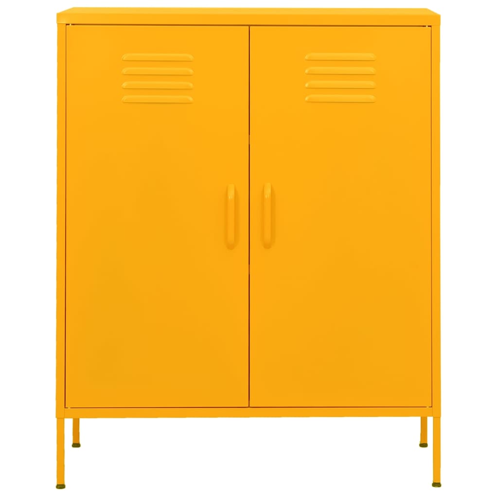 Storage Cabinet | Mustard yellow | Steel | Medium | Levelers