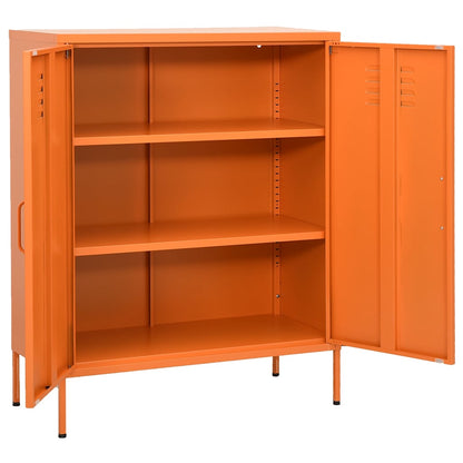 Storage Cabinet Orange 80x35x101.5 cm Steel