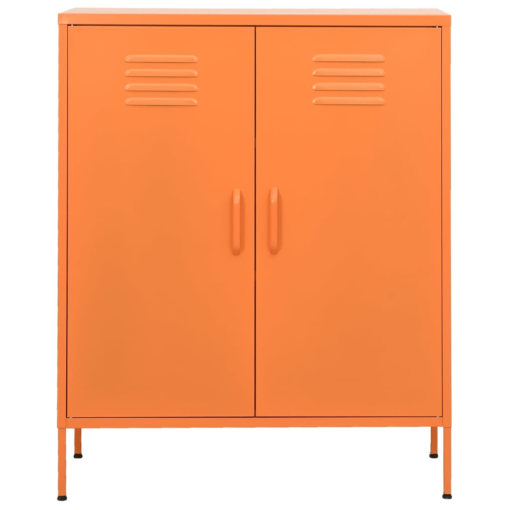Storage Cabinet Orange 80x35x101.5 cm Steel