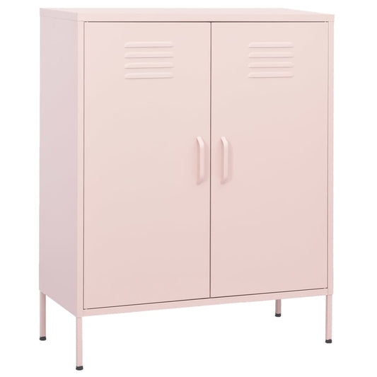 Storage Cabinet | Pink | Steel | 80 x 35 x 101.5 cm | Storage Cabinet