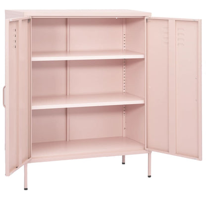 Storage Cabinet | Pink | Steel | 80 x 35 x 101.5 cm | Storage Cabinet