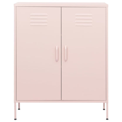 Storage Cabinet | Pink | Steel | 80 x 35 x 101.5 cm | Storage Cabinet