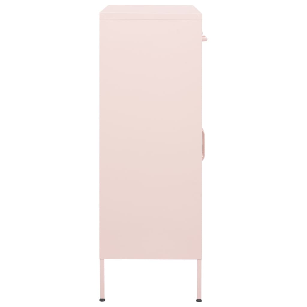 Storage Cabinet | Pink | Steel | 80 x 35 x 101.5 cm | Storage Cabinet