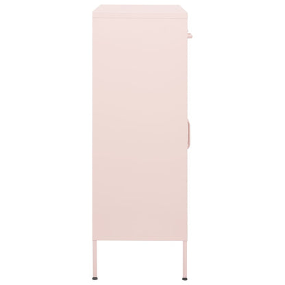 Storage Cabinet | Pink | Steel | 80 x 35 x 101.5 cm | Storage Cabinet