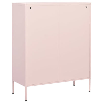 Storage Cabinet | Pink | Steel | 80 x 35 x 101.5 cm | Storage Cabinet