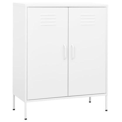 Storage Cabinet White 80x35x101.5 cm Steel