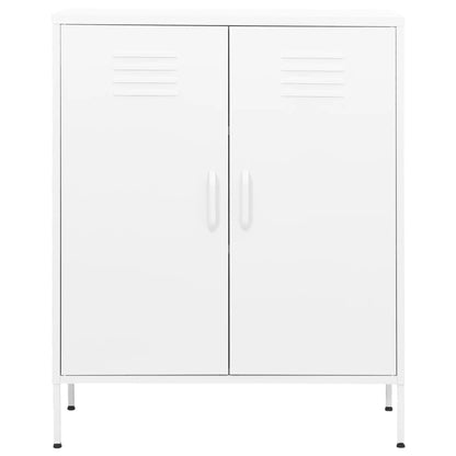 Storage Cabinet White 80x35x101.5 cm Steel
