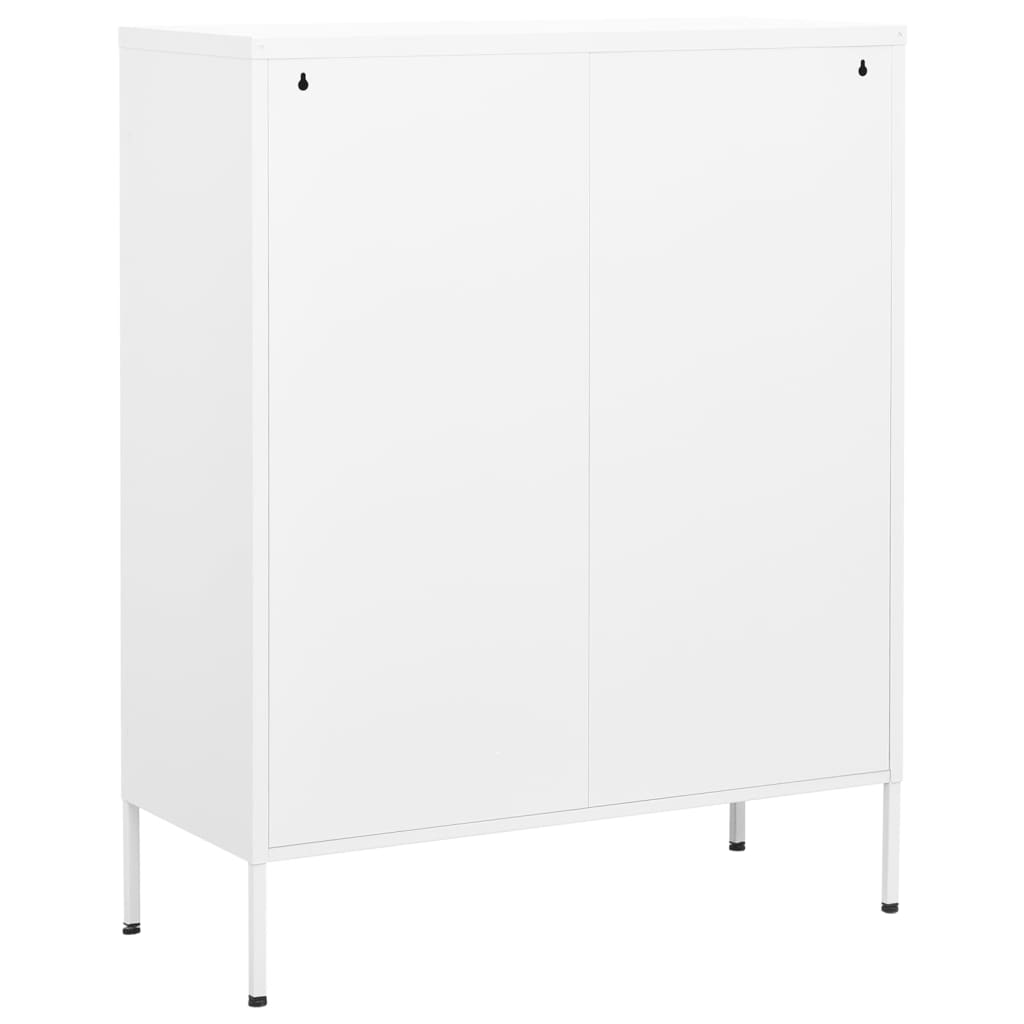 Storage Cabinet White 80x35x101.5 cm Steel