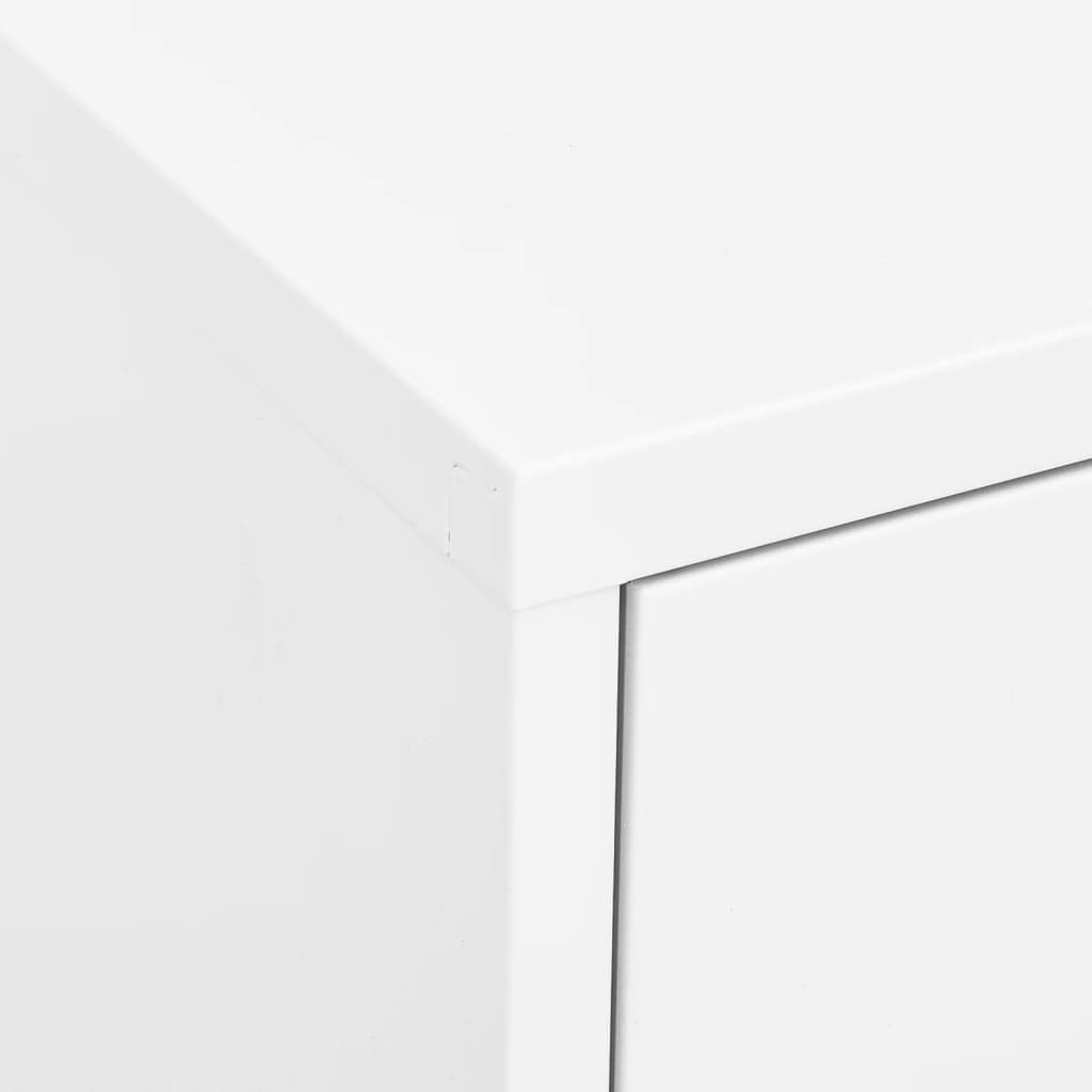 Storage Cabinet White 80x35x101.5 cm Steel