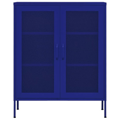 Storage Cabinet Navy Blue 80x35x101.5 cm Steel
