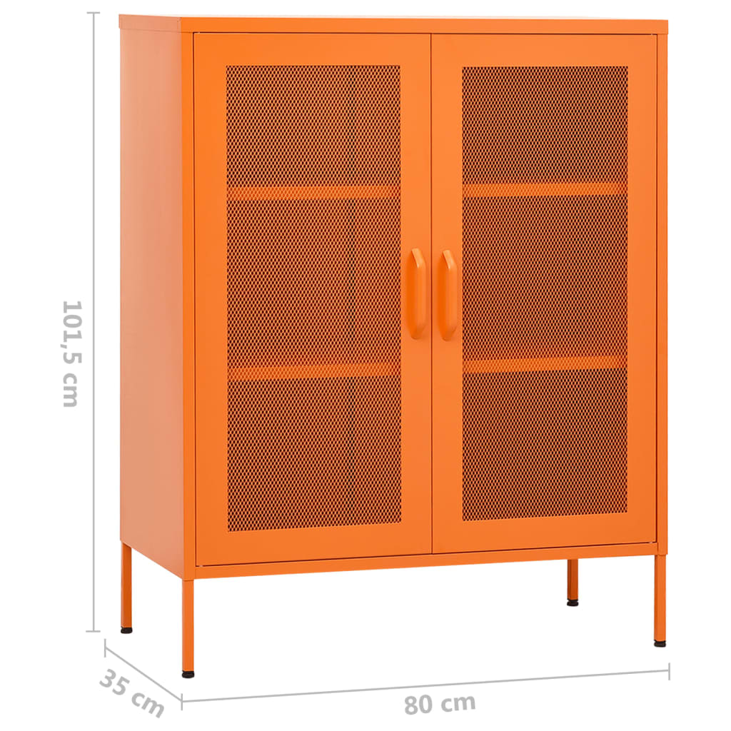 Storage Cabinet | Orange | Steel | Medium | Storage Cabinet | Rectangular