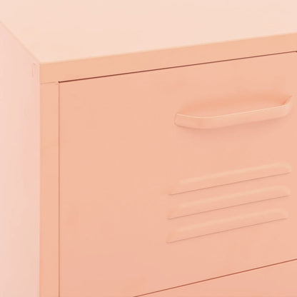 Storage Cabinet Pink 42.5x35x101.5 cm Steel