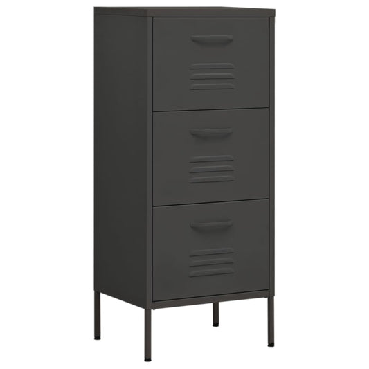 336186 vidaXL Storage Cabinet Anthracite 42,5x35x101,5 cm Steel