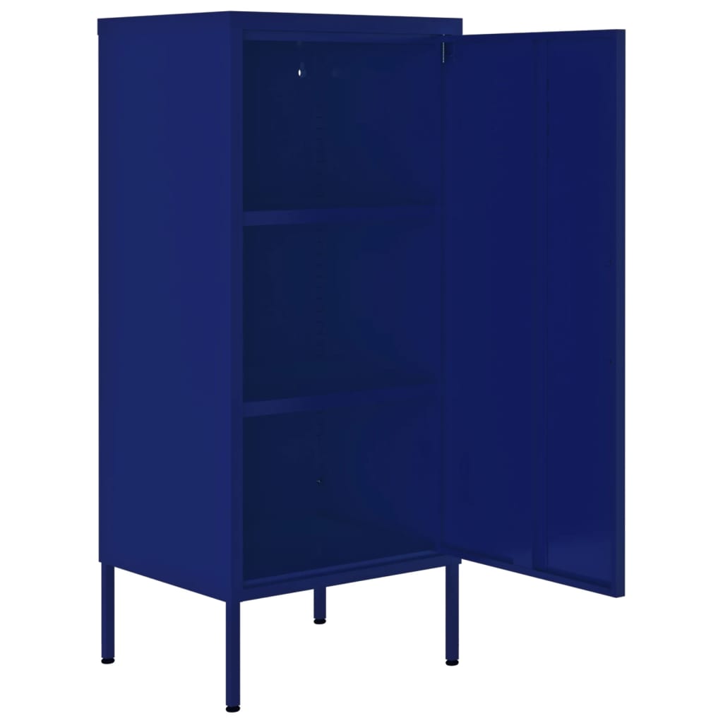 Storage Cabinet Navy Blue 42.5x35x101.5 cm Steel