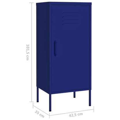 Storage Cabinet Navy Blue 42.5x35x101.5 cm Steel