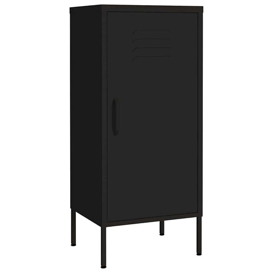 336196 vidaXL Storage Cabinet Black 42,5x35x101,5 cm Steel