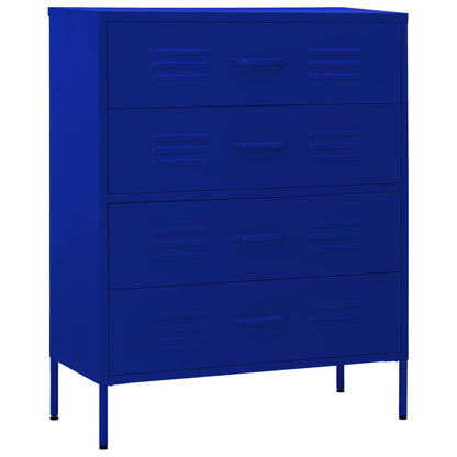 Chest Of Drawer | Navy Blue | Steel | Medium | Levelers