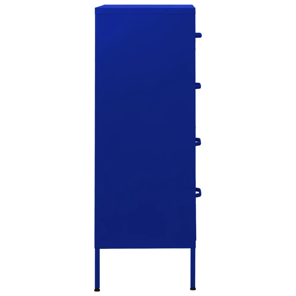 Chest Of Drawer | Navy Blue | Steel | Medium | Levelers