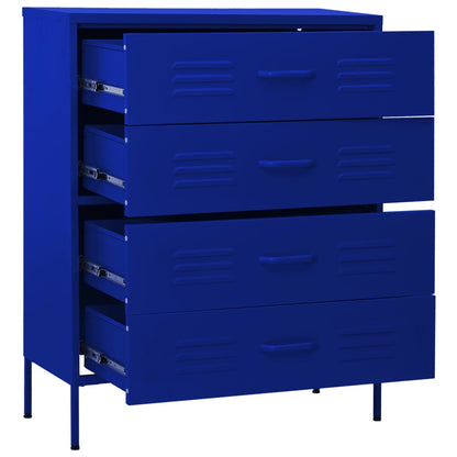 Chest Of Drawer | Navy Blue | Steel | Medium | Levelers