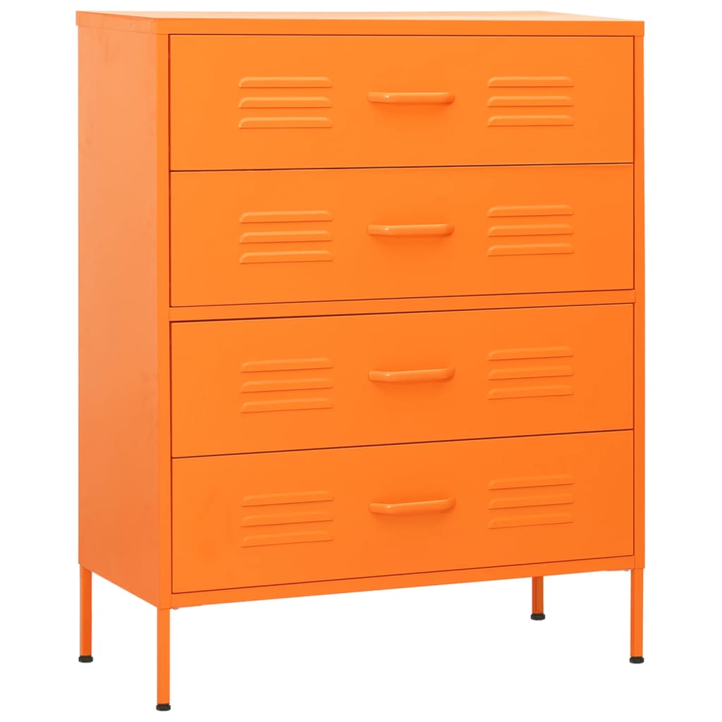 Chest Of Drawer | Orange | Steel | Medium | Chest Of Drawers