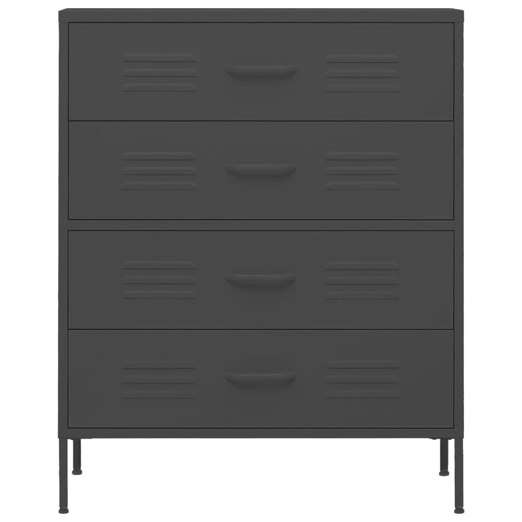 Chest Of Drawers | Anthracite | Steel | 80x35x101.5 cm