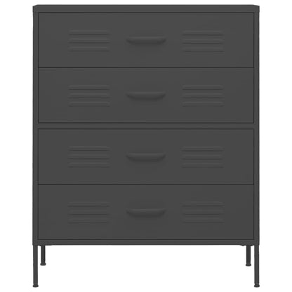 Chest Of Drawers | Anthracite | Steel | 80x35x101.5 cm
