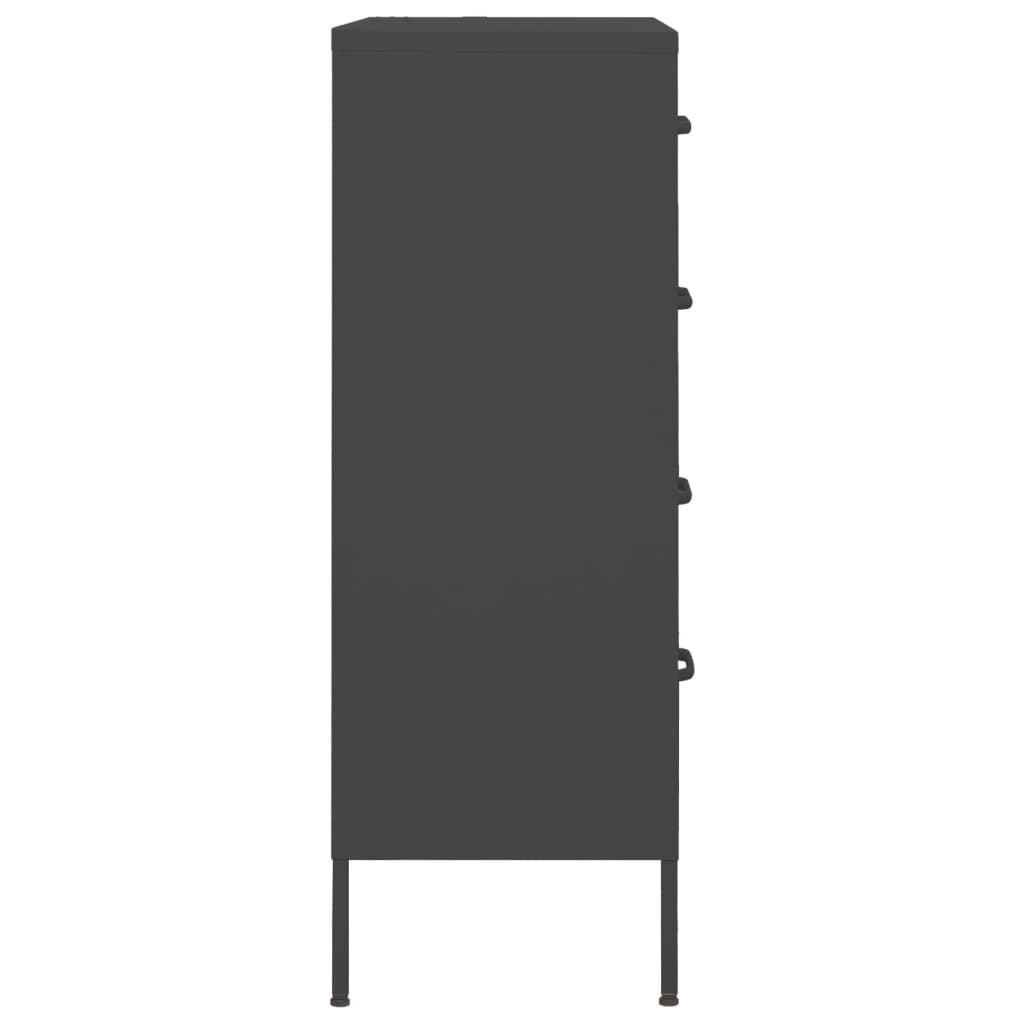 Chest Of Drawers | Anthracite | Steel | 80x35x101.5 cm