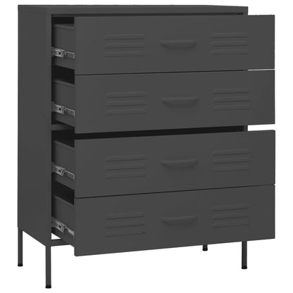 Chest Of Drawers | Anthracite | Steel | 80x35x101.5 cm