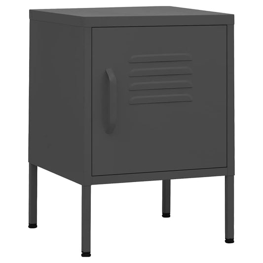 Nightstand Anthracite 35x35x51 cm Steel