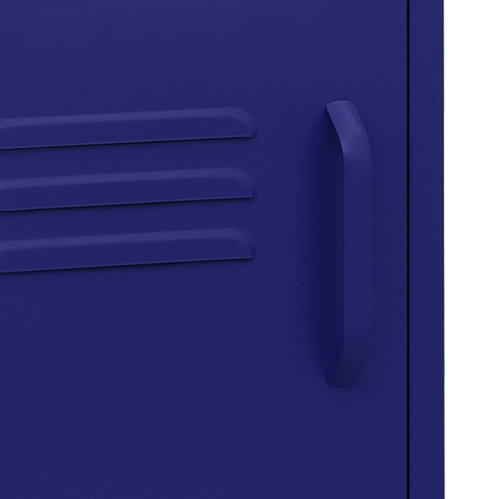 Nightstand Navy Blue 35x35x51 cm Steel