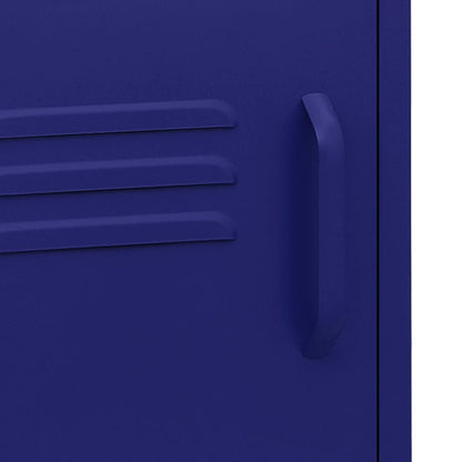 Nightstand Navy Blue 35x35x51 cm Steel