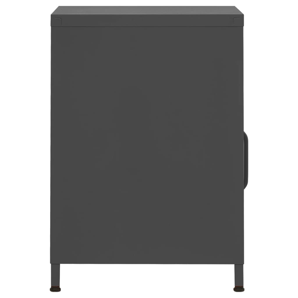 Nightstand Anthracite 35x35x51 cm Steel