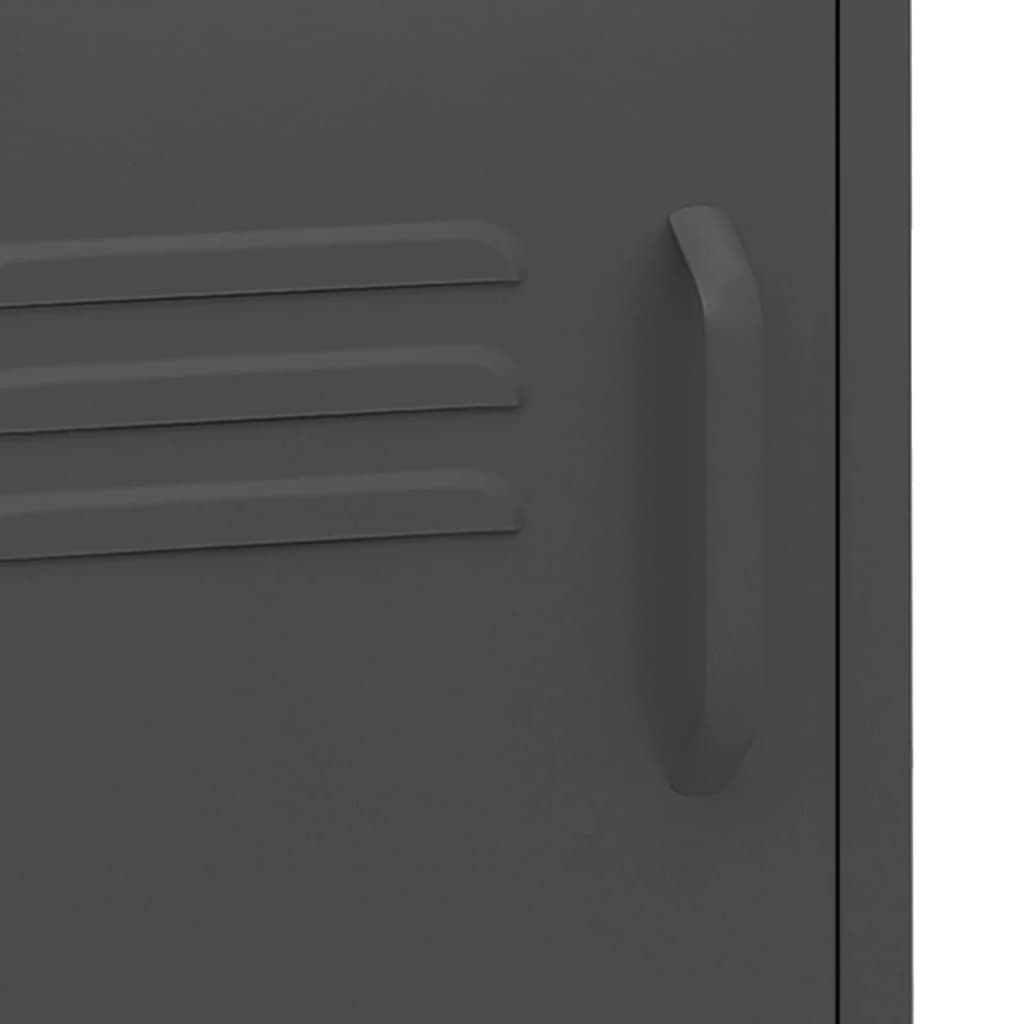 Nightstand Anthracite 35x35x51 cm Steel