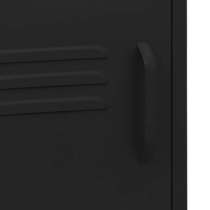 Nightstand Black 35x35x51 cm Steel