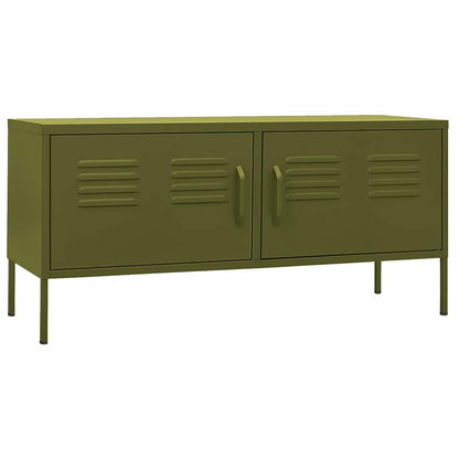 336225 vidaXL TV Cabinet Olive Green 105x35x50 cm Steel