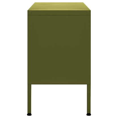 336225 vidaXL TV Cabinet Olive Green 105x35x50 cm Steel