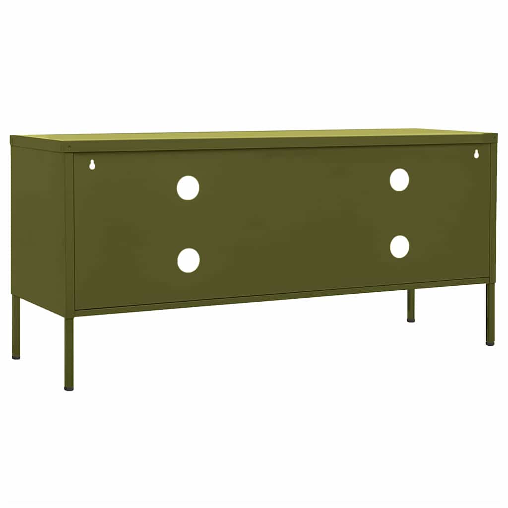 336225 vidaXL TV Cabinet Olive Green 105x35x50 cm Steel