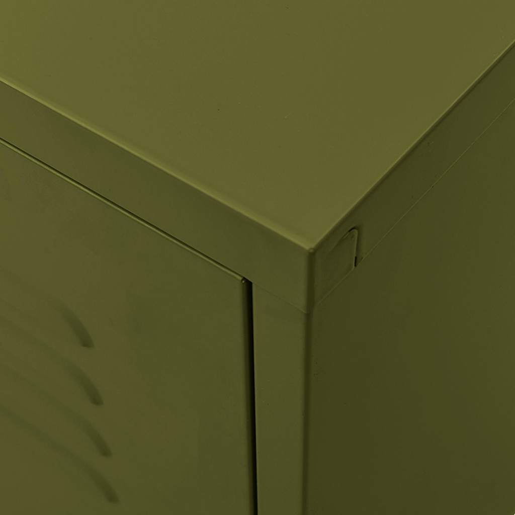 336225 vidaXL TV Cabinet Olive Green 105x35x50 cm Steel