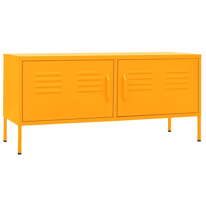 336227 vidaXL TV Cabinet Mustard Yellow 105x35x50 cm Steel