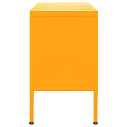 336227 vidaXL TV Cabinet Mustard Yellow 105x35x50 cm Steel