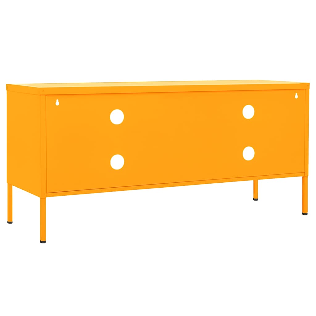 336227 vidaXL TV Cabinet Mustard Yellow 105x35x50 cm Steel
