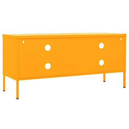 336227 vidaXL TV Cabinet Mustard Yellow 105x35x50 cm Steel