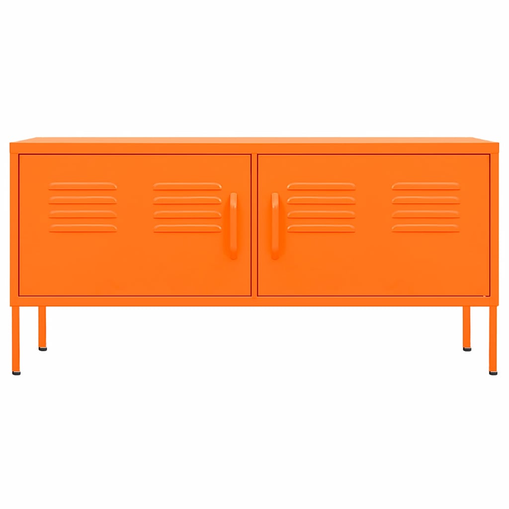 336228 vidaXL TV Cabinet Orange 105x35x50 cm Steel