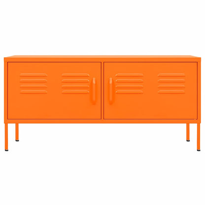 336228 vidaXL TV Cabinet Orange 105x35x50 cm Steel